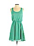 Lush 100% Polyester Green Casual Dress Size S - photo 1