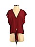 Bailey 44 100% Silk Burgundy Short Sleeve Silk Top Size S - photo 1