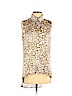 Hale Bob 100% Polyester Tan Sleeveless Blouse Size S - photo 1