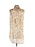 Hale Bob 100% Polyester Tan Sleeveless Blouse Size S - photo 2