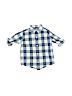 Janie and Jack Checkered-gingham Blue Long Sleeve Button-Down Shirt Size 3 - photo 1