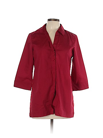 Foxcroft 3/4 Sleeve Button-Down Shirt (view 1)