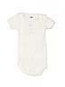 Petit Bateau 100% Cotton White Short Sleeve Onesie 3-6 MO / 6 MO - photo 1