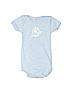 Petit Bateau 100% Cotton Graphic Blue Short Sleeve Onesie 3-6 MO / 6 MO - photo 1