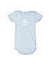 Petit Bateau 100% Cotton Graphic Blue Short Sleeve Onesie 3-6 MO / 6 MO - photo 1