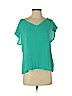 Banana Republic 100% Polyester Green Short Sleeve Blouse Size S (petite) - photo 1