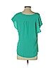 Banana Republic 100% Polyester Green Short Sleeve Blouse Size S (petite) - photo 2
