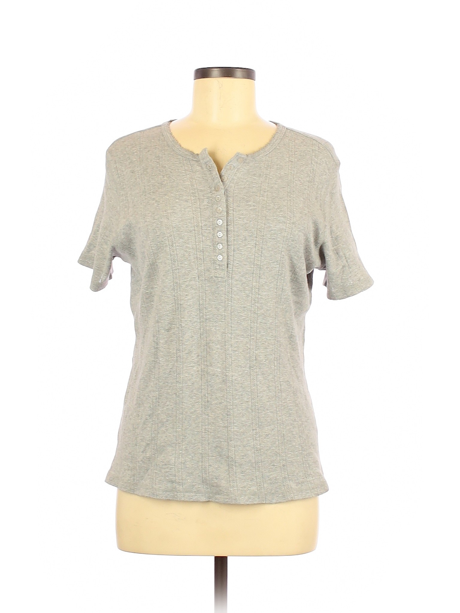 Karen Scott Women Gray Short Sleeve Top M | eBay