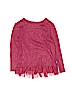 Epic Threads Metallic Polka Dots Burgundy Long Sleeve Top Size 5 - photo 1