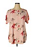 AJ My Amelia James 100% Polyester Pink Short Sleeve Blouse Size XL - photo 1