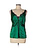 Robert Rodriguez 100% Silk Green Sleeveless Silk Top Size 8 - photo 1
