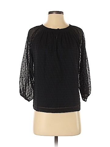 Kaari Blue 3/4 Sleeve Blouse (view 1)