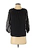 Kaari Blue 100% Polyester Black 3/4 Sleeve Blouse Size P (petite) - photo 1
