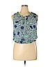 a.n.a. A New Approach 100% Rayon Blue Sleeveless Blouse Size XL (petite) - photo 1