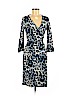 Diane von Furstenberg 100% Silk Blue Casual Dress Size 6 - photo 1