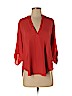 Lush 100% Polyester Red 3/4 Sleeve Blouse Size S - photo 1