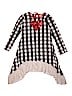 BMB Couture 100% Cotton Checkered-gingham Hearts Black Dress Size 10 - photo 1