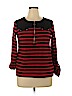 Anne Klein Red Long Sleeve Top Size XL - photo 1