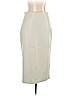 Zara 100% Polyurethane Ivory Faux Leather Skirt Size L - photo 1
