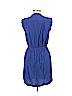 Ann Taylor LOFT 100% Rayon Blue Casual Dress Size L (petite) - photo 2