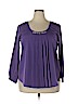 Anthony Richards 100% Polyester Purple Long Sleeve Blouse Size 18 (petite) - photo 1