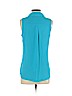 Express 100% Polyester Blue Sleeveless Blouse Size S (petite) - photo 2