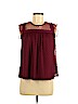 No Boundaries 100% Polyester Burgundy Short Sleeve Blouse Size M - photo 1