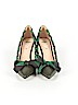 Fendi 100% Leather Green Heels Size EU 37 - photo 2