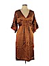 Max and Cleo 100% Silk Orange Cocktail Dress Size 10 - photo 1