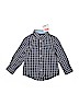 Wrangler Jeans Co Checkered-gingham Blue Long Sleeve Button-Down Shirt Size 3T - photo 1
