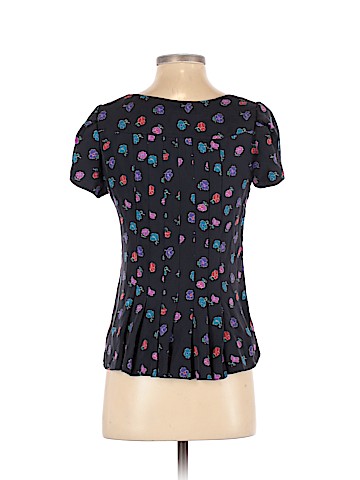 Marc by Marc Jacobs Short Sleeve Silk Top (view 2)