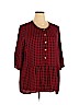 J.jill 100% Rayon Red 3/4 Sleeve Blouse Size 2X - photo 1