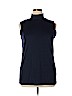 Croft & Barrow Blue Sleeveless Turtleneck Size 1X - photo 1