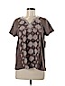 St. John's Bay 100% Cotton Brown Short Sleeve Top Size M (petite) - photo 1