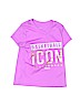 Reebok 100% Polyester Graphic Purple Active T-Shirt Size 6 - 8 - photo 1
