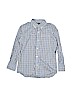 Baby Gap 100% Cotton Checkered-gingham Blue Long Sleeve Button-Down Shirt Size L (kids) - photo 1