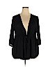 Torrid 100% Polyester Black 3/4 Sleeve Blouse Size 2X Plus (2) - photo 1