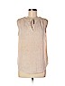 Ann Taylor 100% Polyester Tan Sleeveless Blouse Size M (petite) - photo 1