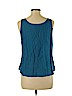 Ann Taylor LOFT 100% Rayon Blue Sleeveless Blouse Size M (petite) - photo 2