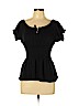 Lauren by Ralph Lauren 100% Cotton Black Short Sleeve Top Size L (petite) - photo 1