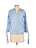 Madewell 100% Cotton Blue 3/4 Sleeve Top Size XXS - photo 1