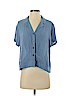 Lulu's 100% Rayon Blue Short Sleeve Blouse Size S - photo 1