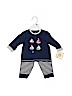 Little Me 100% Cotton Blue Long Sleeve T-Shirt 3-6 MO / 6 MO - photo 1