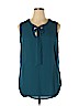 Talbots 100% Polyester Teal Sleeveless Blouse Size 1X - photo 1