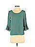Forever 21 100% Polyester Green Long Sleeve Blouse Size S - photo 1