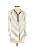 Gerard Darel 100% Linen White Long Sleeve Button-Down Shirt Size 4 - photo 1