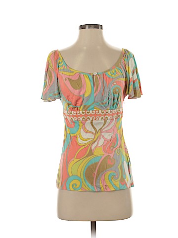 Trina Turk Short Sleeve Silk Top (view 1)