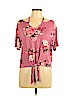 Youth in Revolt Pink Short Sleeve Top Size L - photo 1