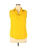 Ann Taylor LOFT 100% Polyester Yellow Sleeveless Top Size XL (petite) - photo 1