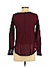 Lucky Brand Burgundy Long Sleeve Top Size S - photo 2